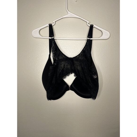 Victoria’s Secret 38 DDD Uplift Demi black Front Closure Lace Bra - Picture 4 of 9
